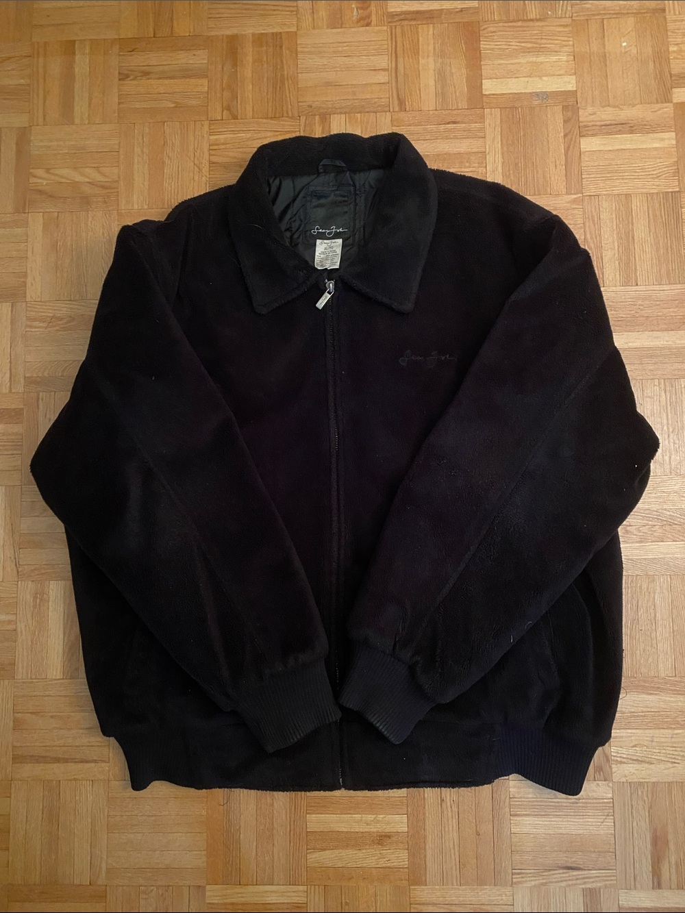 Sean john vintage velvet bomber jacket/coat